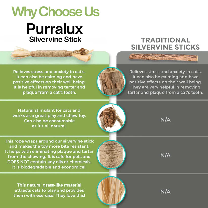 Purralux Natural Silvervine Dental Sticks