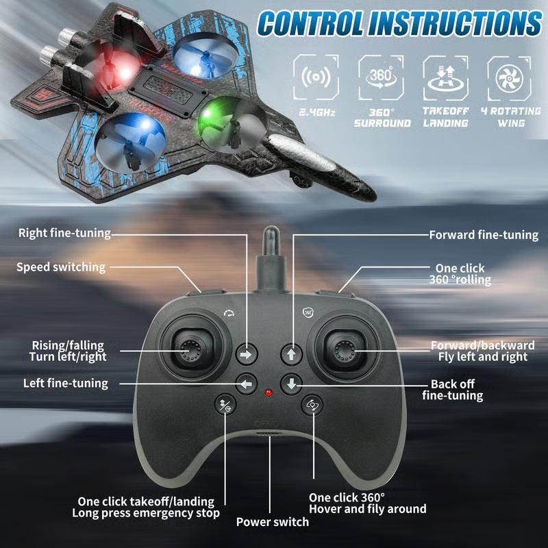 NovaGlider™ High-Speed, Remote Control Fighter Jet