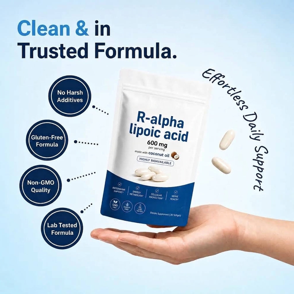 R-Alpha Lipoic Acid — 600mg Pure R-Form Softgels