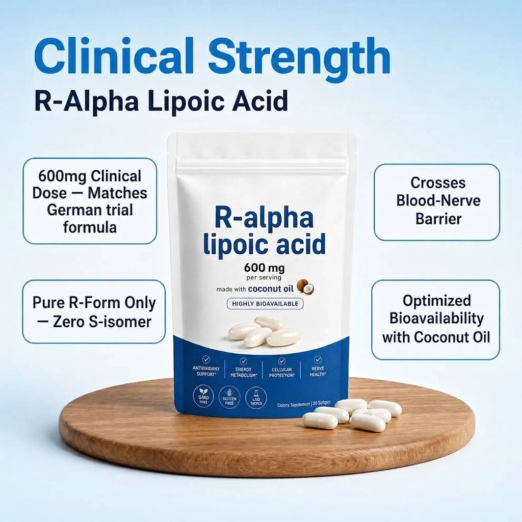 R-Alpha Lipoic Acid — 600mg Pure R-Form Softgels